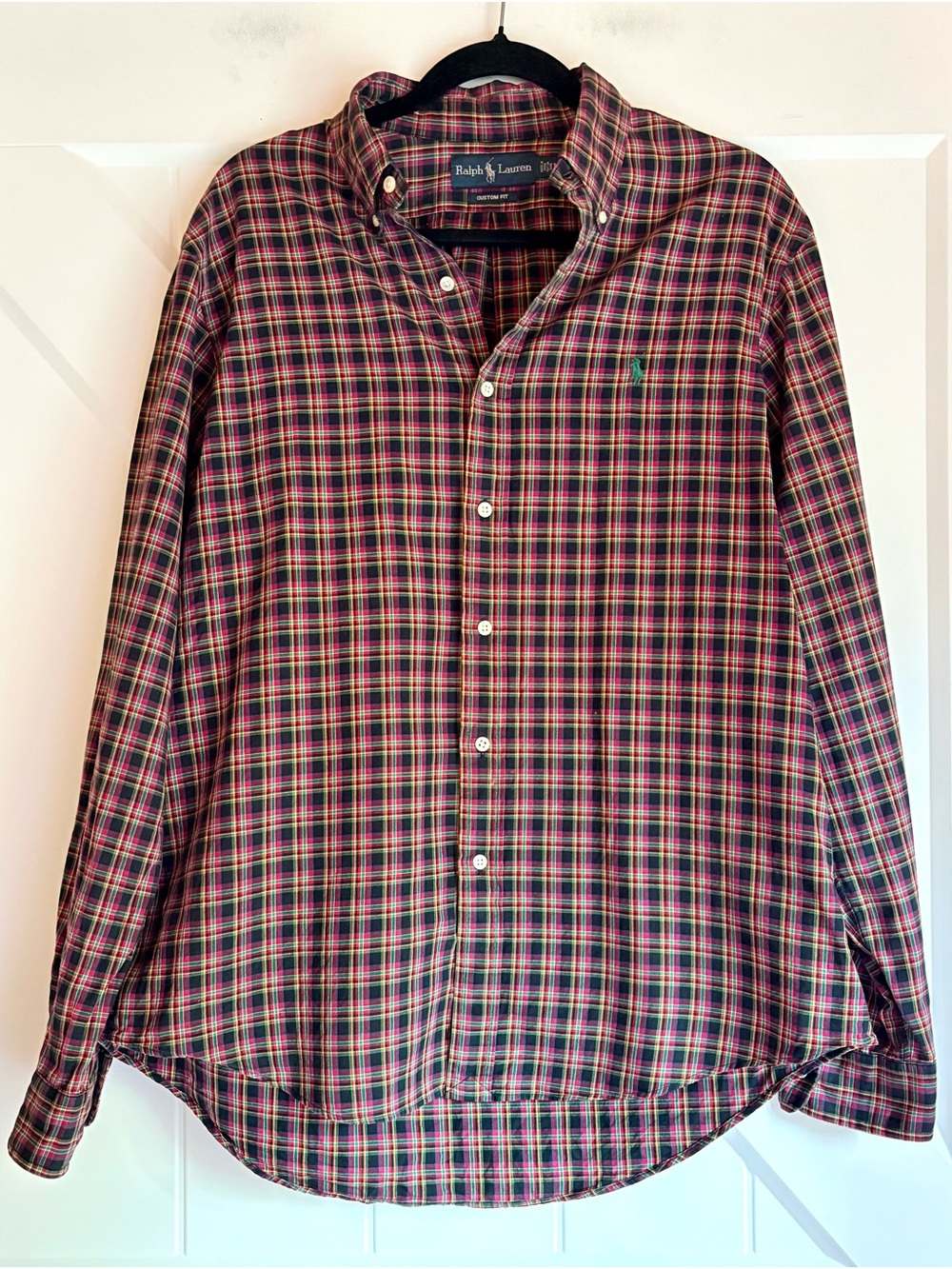 Polo Ralph Lauren Men's Plaid Button Down Shirt Custom Fit Multicolor Tartan L